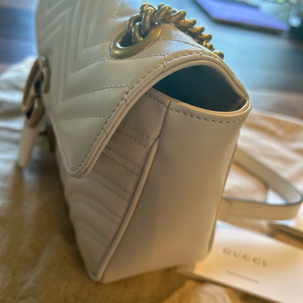 White matelasse leather